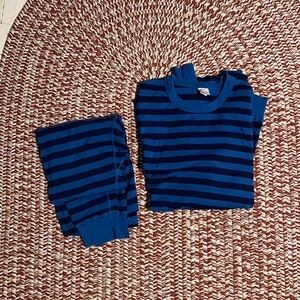 Hanna Andersson Blue Striped Pajamas